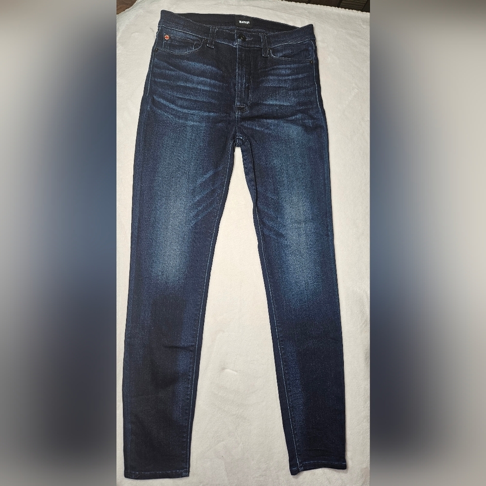 Hudson Barbara Super Skinny  Dark Blue Litgh Wash Jeans